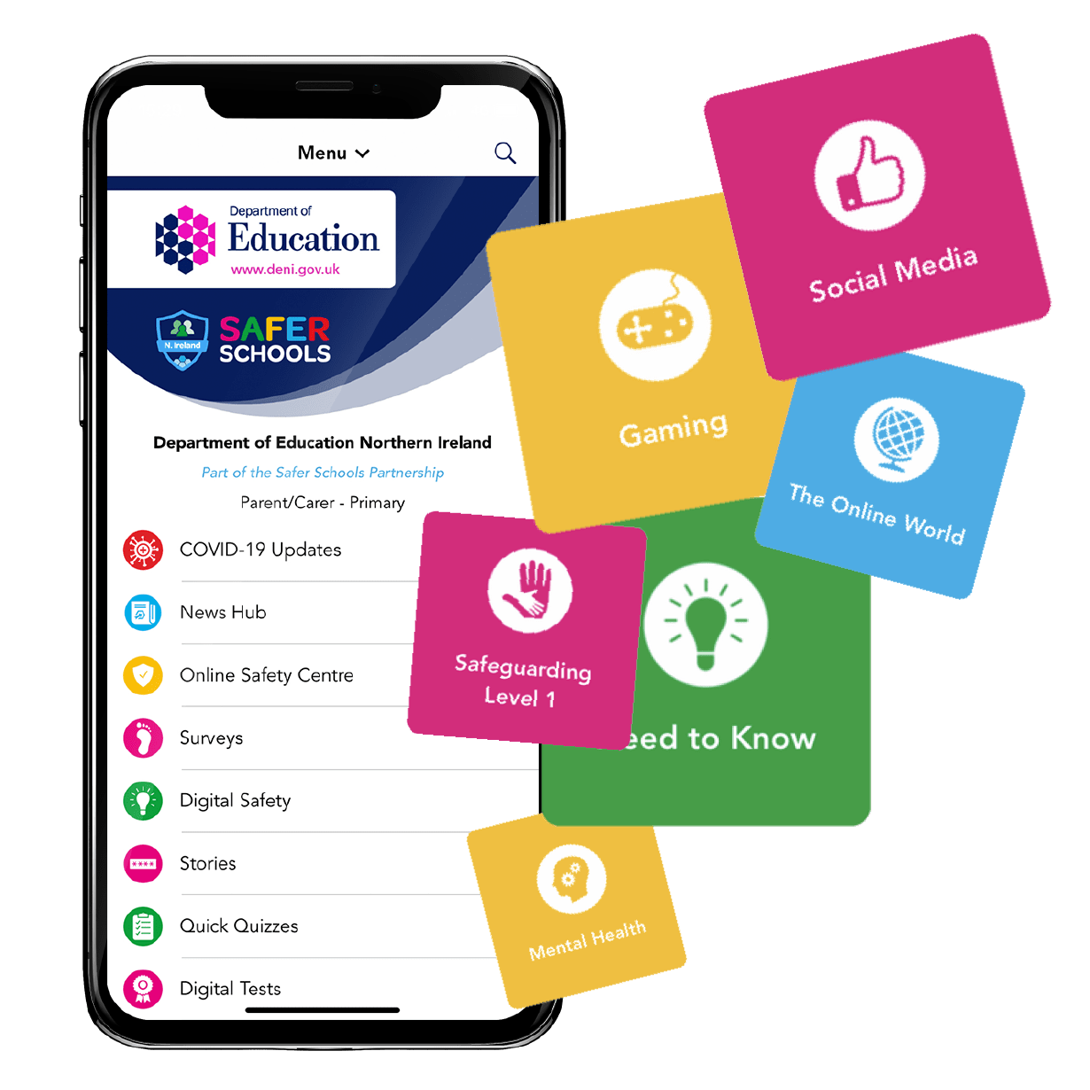 Safer Schools NI app icons