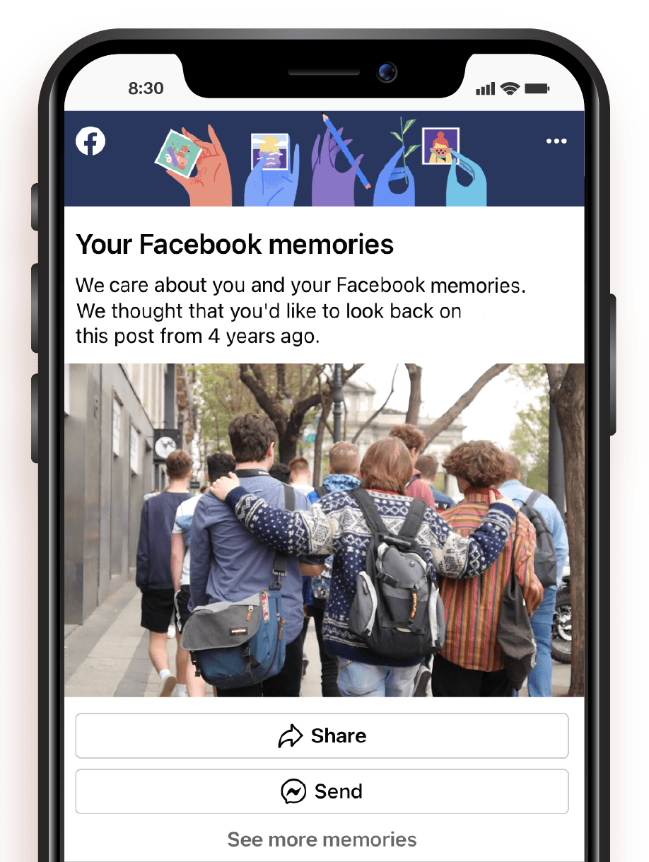 Facebook memories screenshot