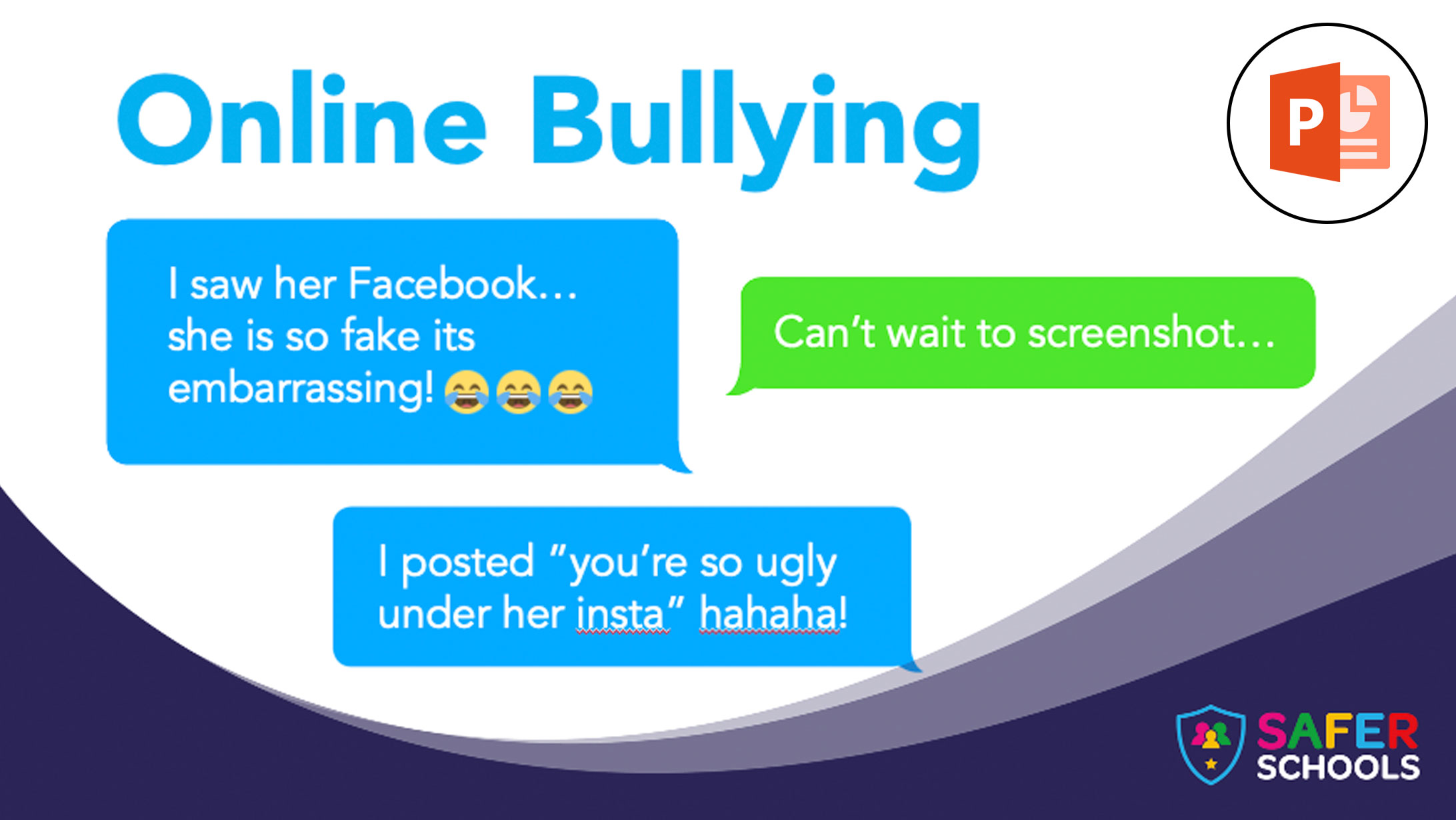 online bullying text thread illustration