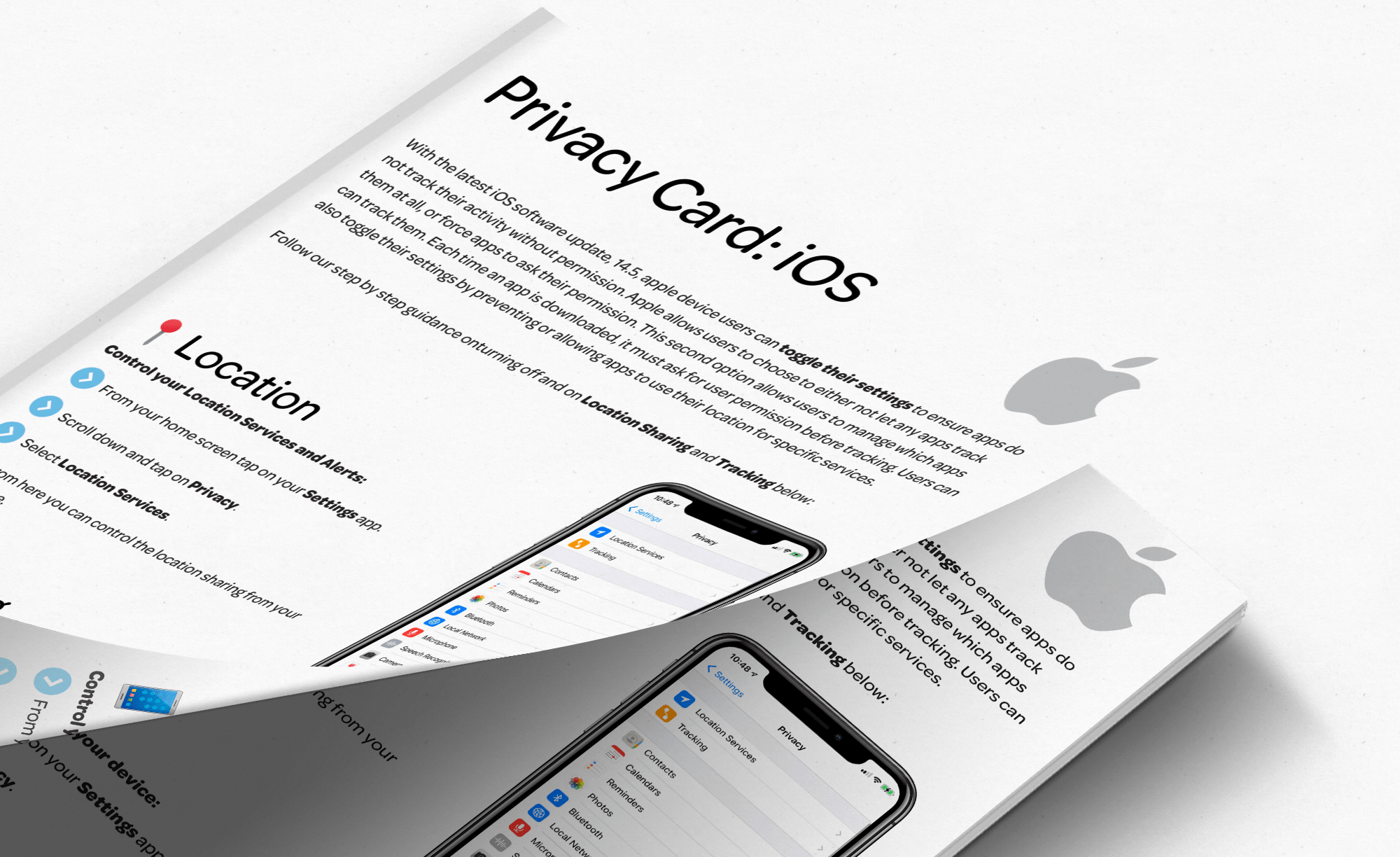 Privacy card iOS mock up