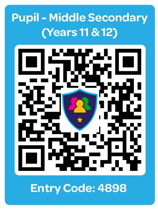QR code for middle secondary pupils