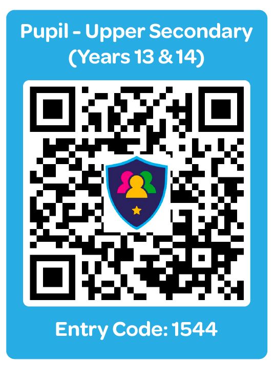 QR code for upper secondary pupils