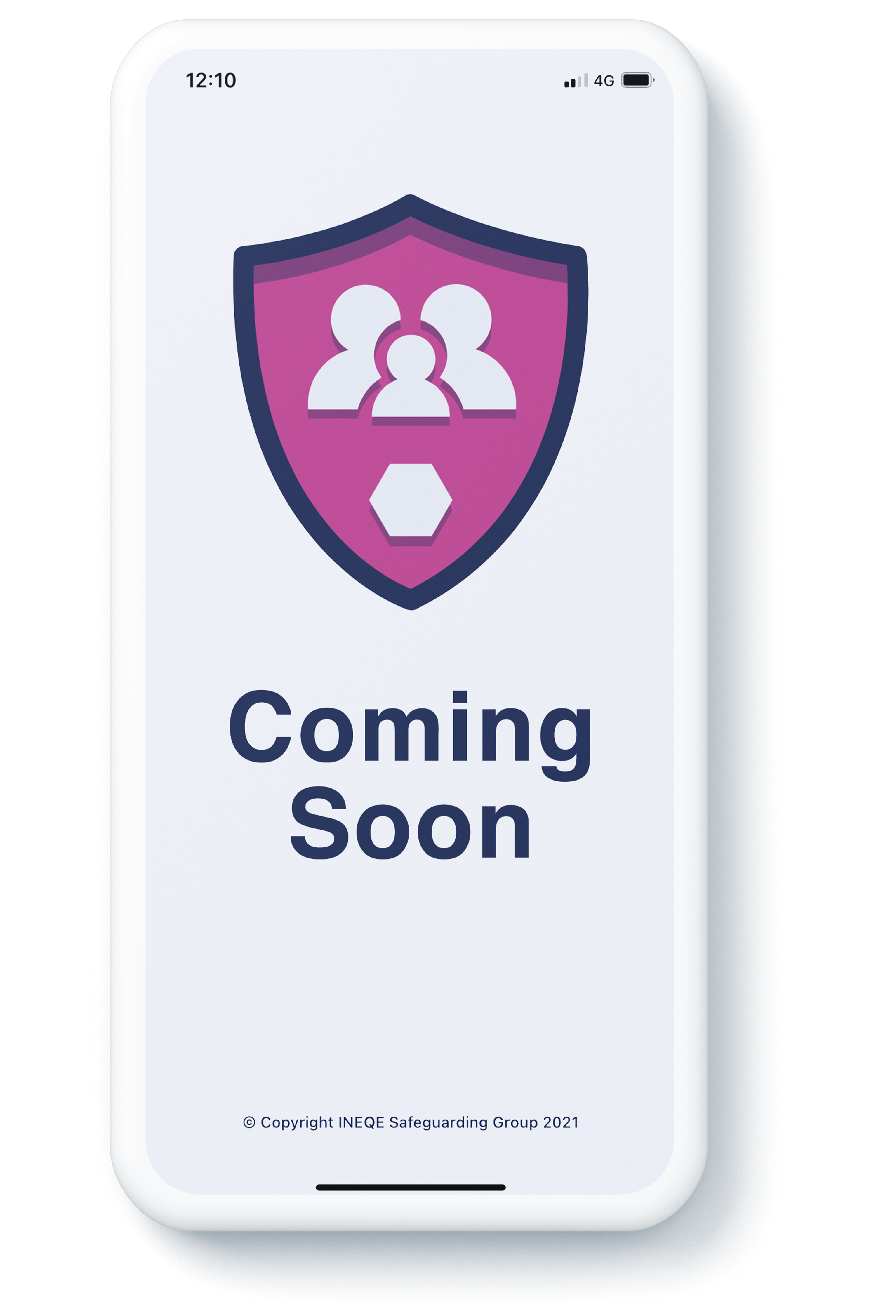 phone mockup with Safer Schools NI logo and 'coming soon' on it