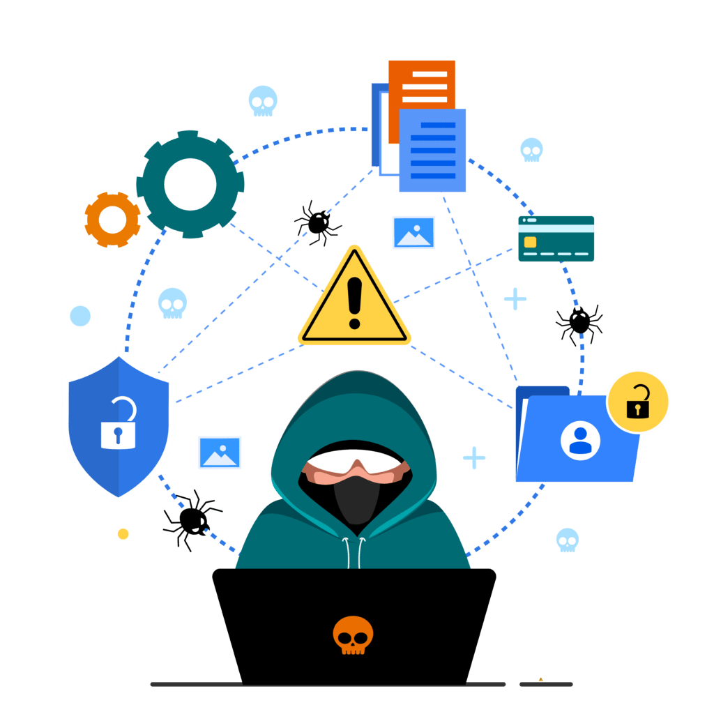 illustration of a hacker